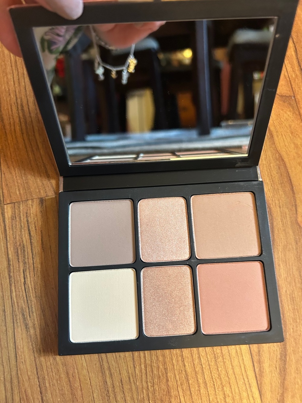 Two Faced Neutral Six-Pan Face Palette — Soft Beige & Peach Shades
